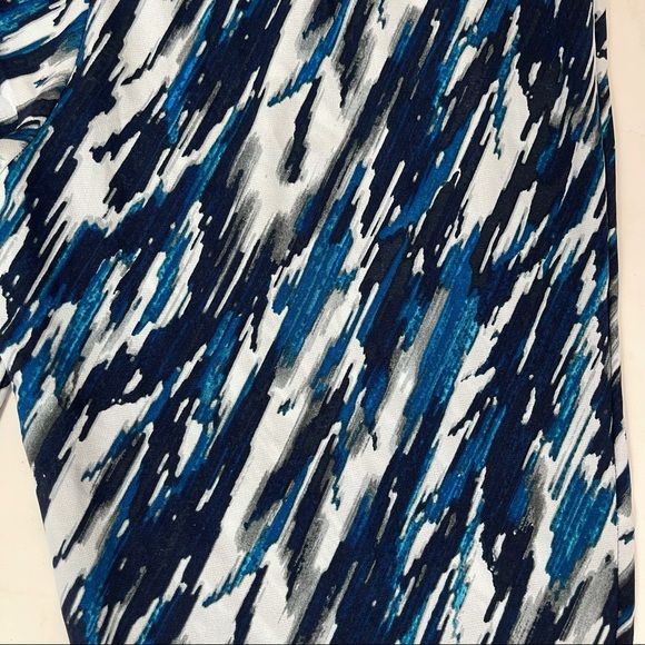 Blue Multicolor Drawstring Casual Pants - Picture 5 of 6